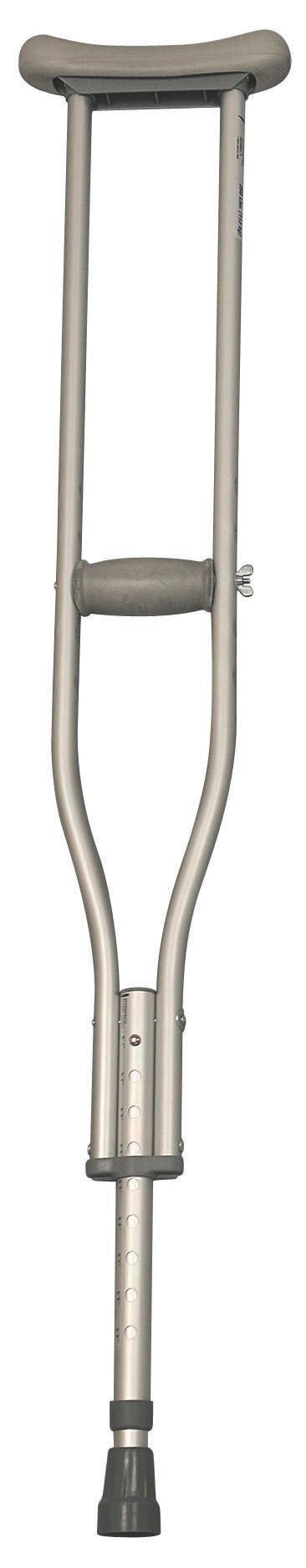 adult basic aluminum crutches pair 250 lbs capacity — photo 2 of 2
