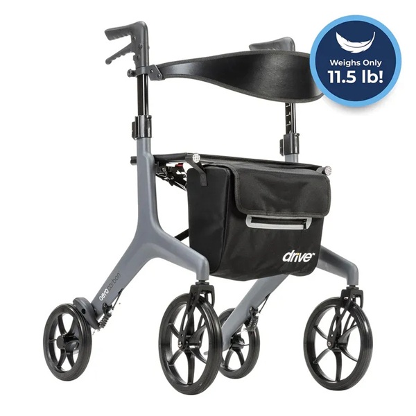 Drive Medical AeroCarbon Ultra-Lite Rollator - Weights Only 11.5 lbs in Houston TX by Drive Medical Drive Medical AeroCarbon Ultra-Lite Rollator - Weights Only 11.5 lbs in Houston TX by Drive Medical