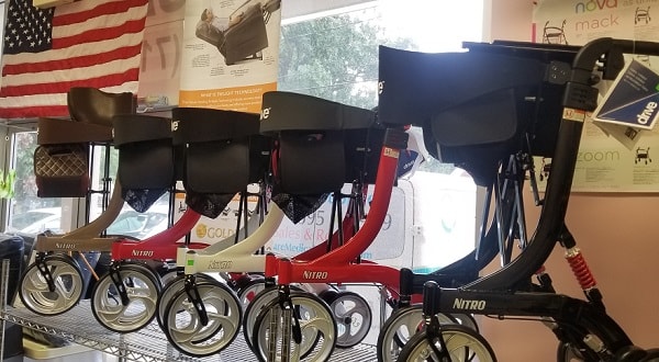 Nitro Euro Style Walker Rollator Red 300 Lbs Cap in Houston TX by Drive Medical — photo 3 of 5