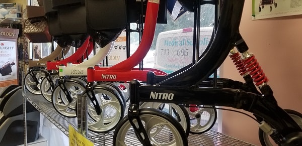 Nitro Euro Style Walker Rollator Red 300 Lbs Cap in Houston TX by Drive Medical — photo 5 of 5