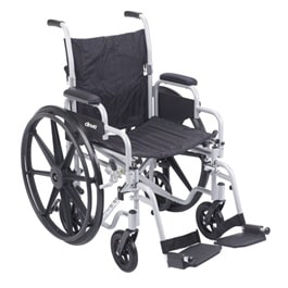 18 Wide 2 In 1 Flyweight Transport & Lightweight Wheelchair Combo - Weights 34 Lbs in Houston TX by Drive Medical
