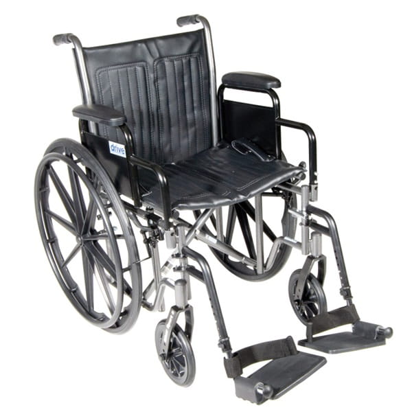 16" Wide Silver Sport 2 Wheelchair with Detachable Desk Arms & Swing-Away Footrests in Houston TX by Drive Medical 16" Wide Silver Sport 2 Wheelchair with Detachable Desk Arms & Swing-Away Footrests in Houston TX by Drive Medical