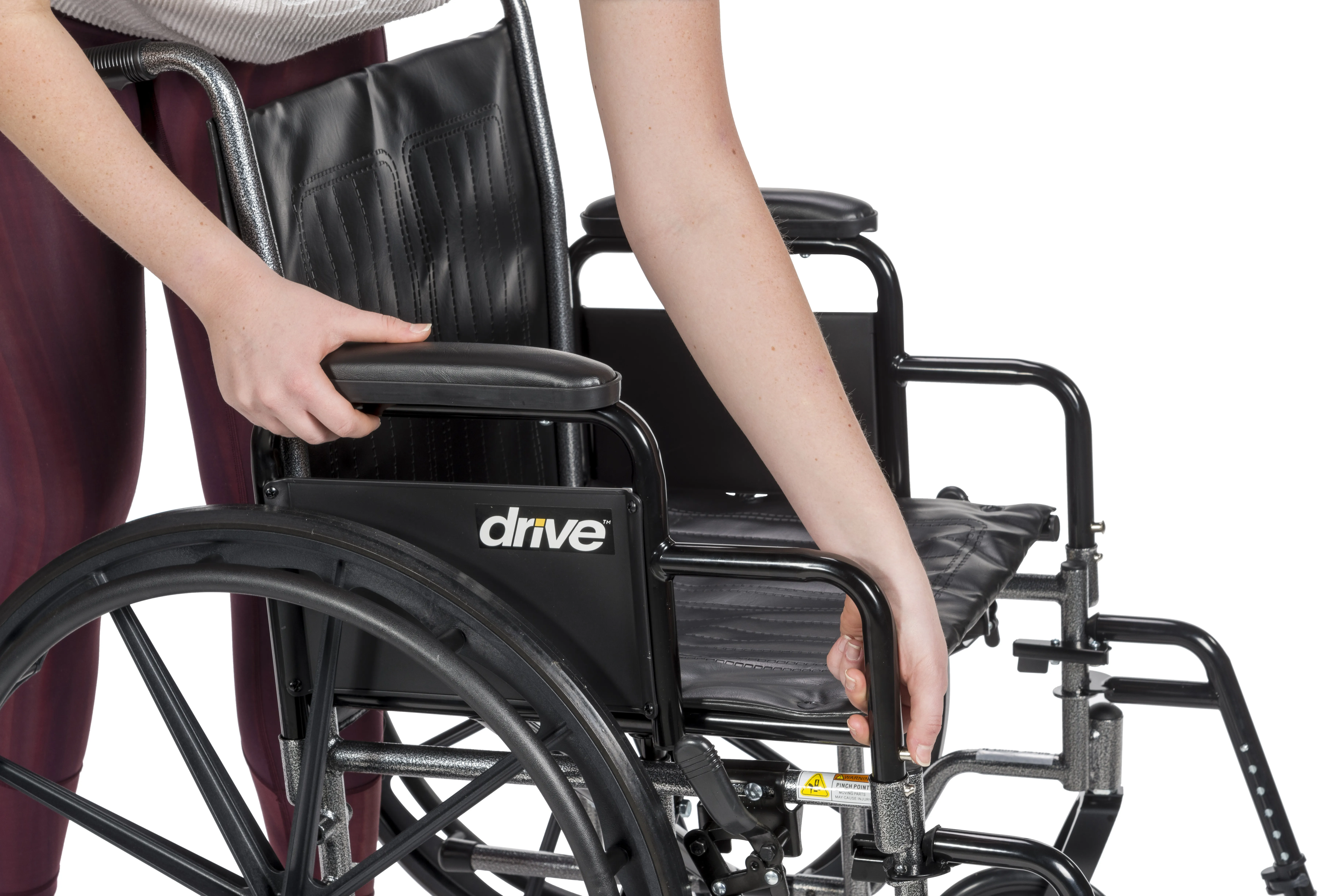 16" Wide Silver Sport 2 Wheelchair with Detachable Desk Arms &amp; Swing-Away Footrests in Houston TX by Drive Medical — photo 6 of 6
