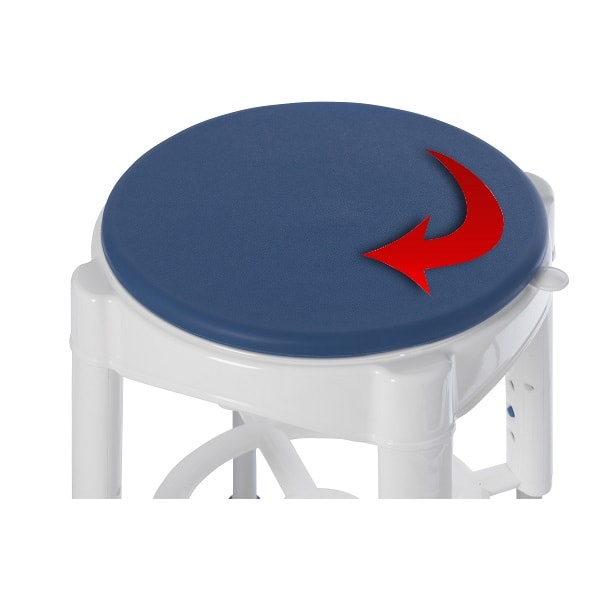 swivel seat shower stool padded seat 450 lbs cap — photo 4 of 6