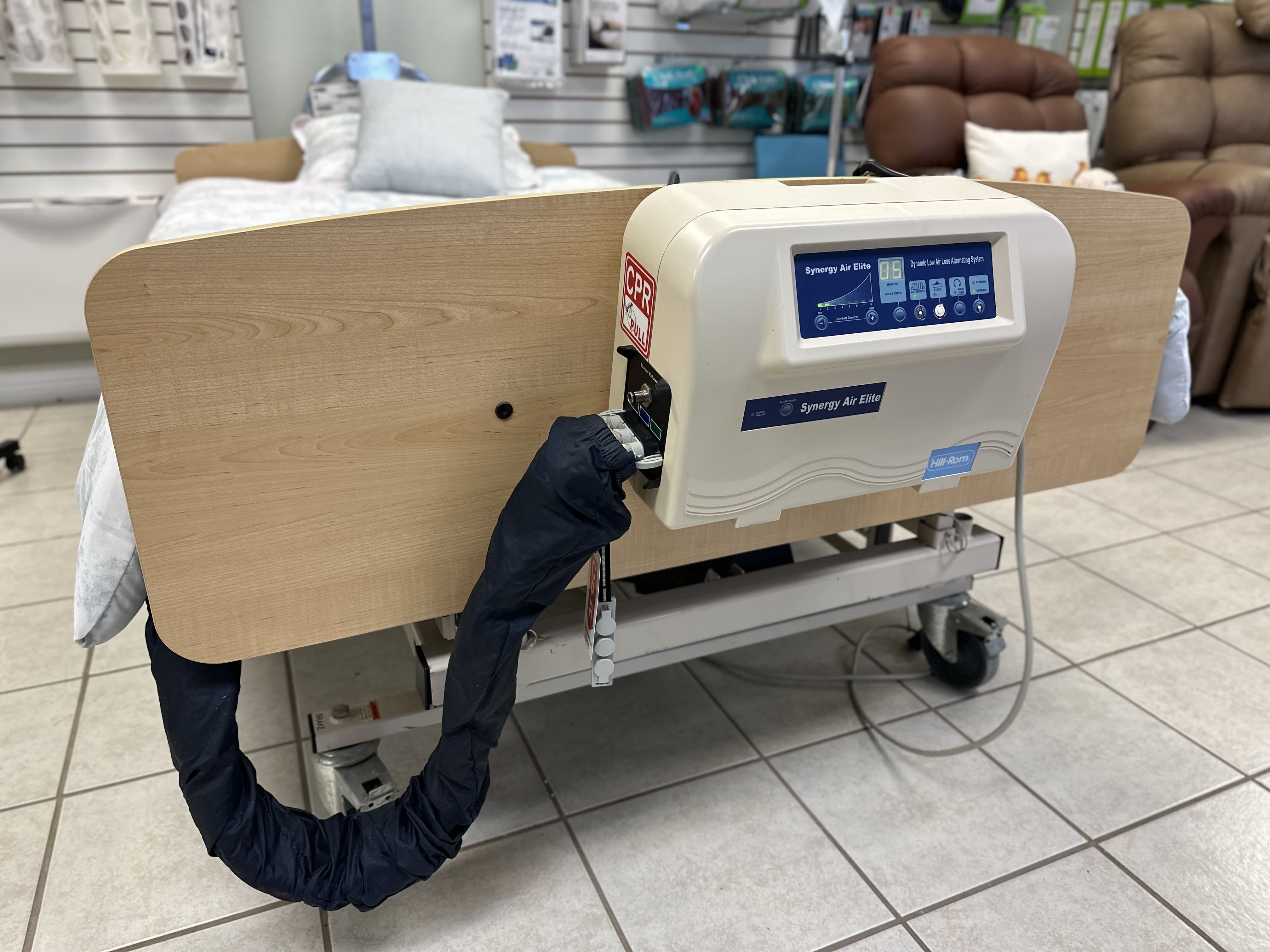 Hillrom Bariatric 48" Hospital Bed with Dynamic Low Air Loss Alternating System Mattress