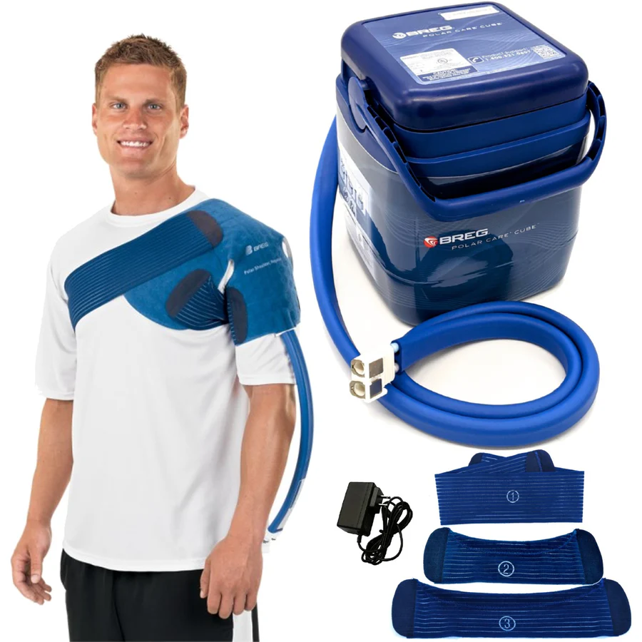 breg polar care cube wrapon shoulder pad post surgery cold compression therapy adjustable fit medical grade pad only — photo 3 of 3