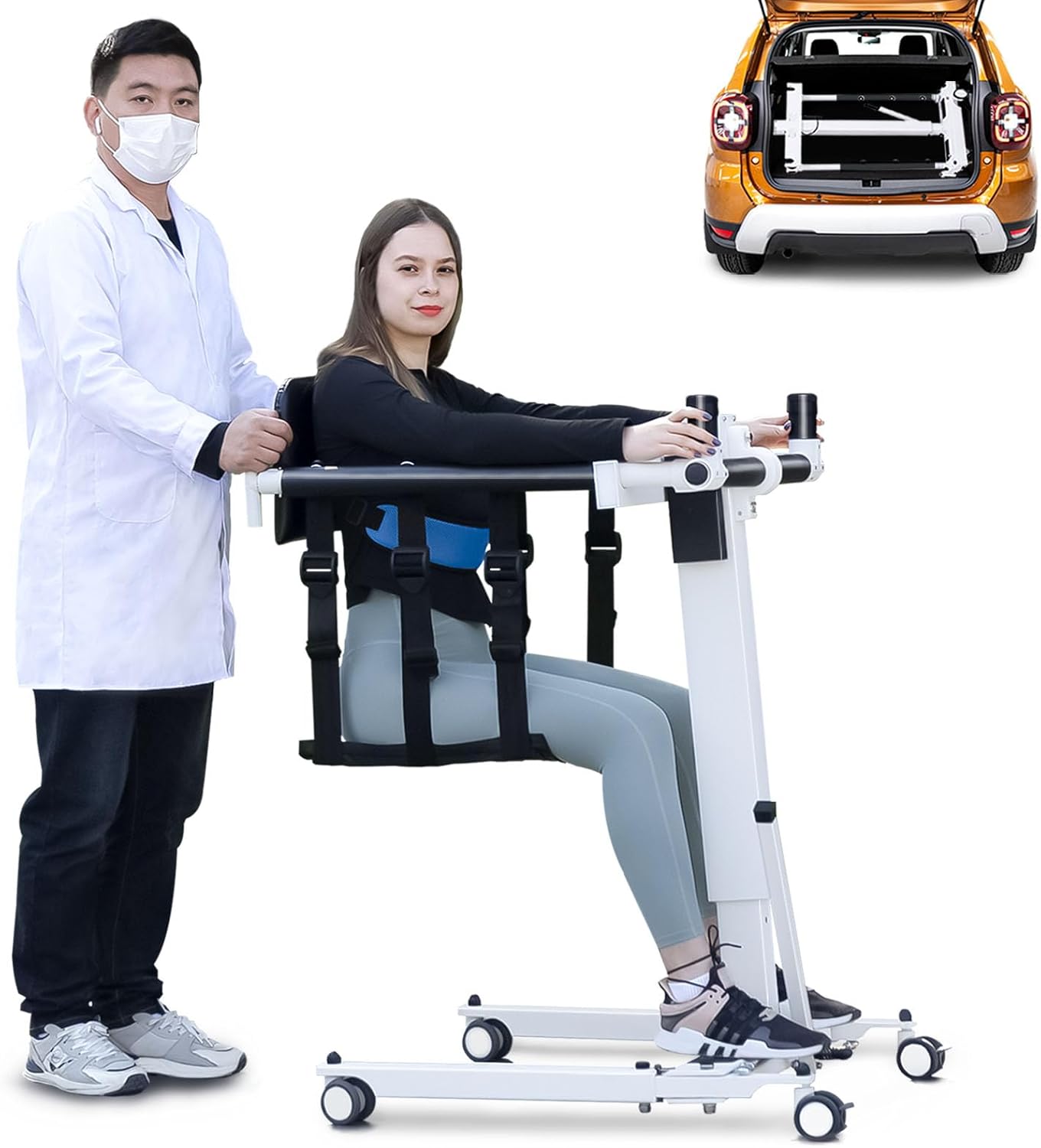 Electric Transfer Patient Lift Chair Portable and Foldable Serving La Porte TX by SafeTransfers — photo 3 of 6