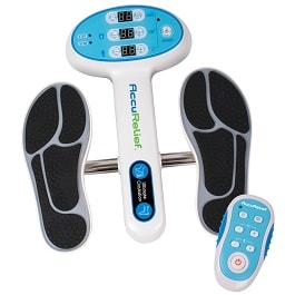 portable electrotherapy foot circulator and foot pain reliever